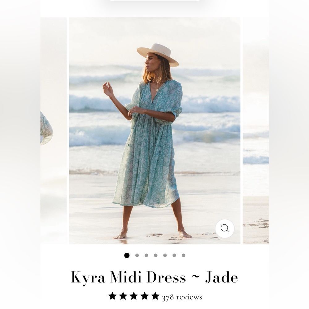 Daughters of India Jade Green Midi Dress